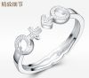 Bague femme en argent 925 et zirconium E159 (Lot 10 pcs)